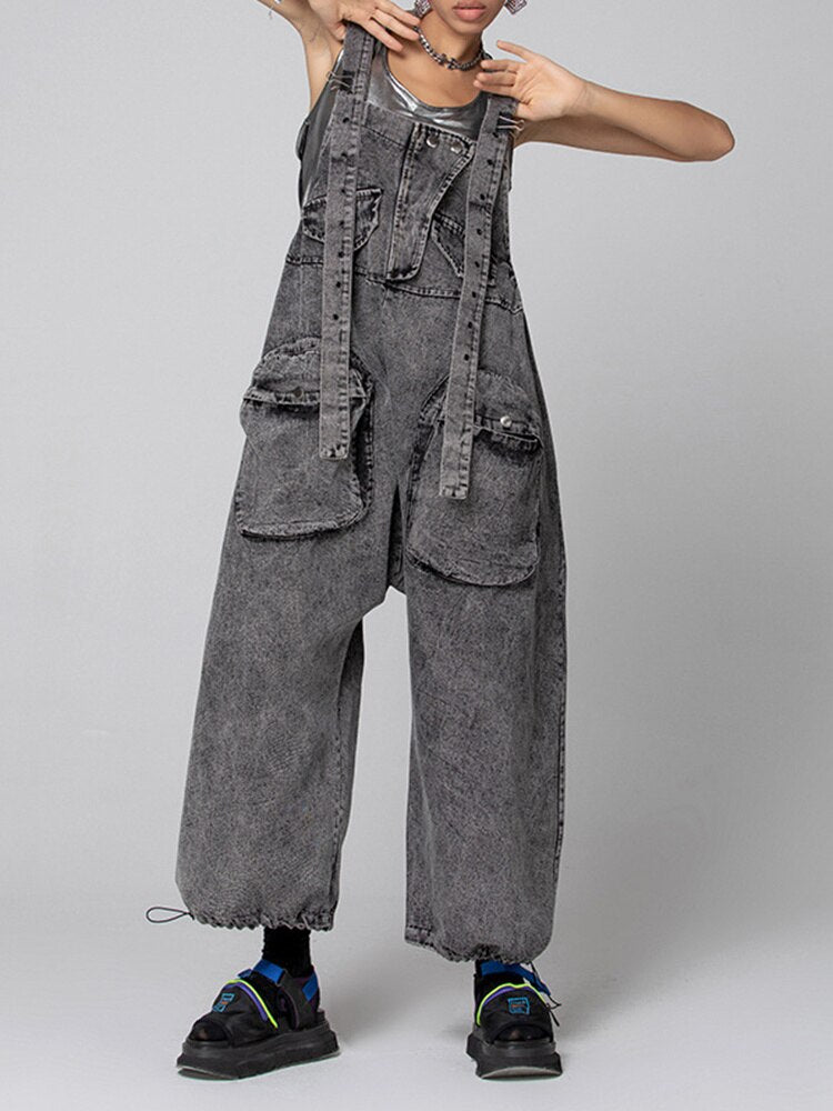 ๐ถ Trendy Maternity Denim Bib Jumpsuit โ Comfort Meets Style!
