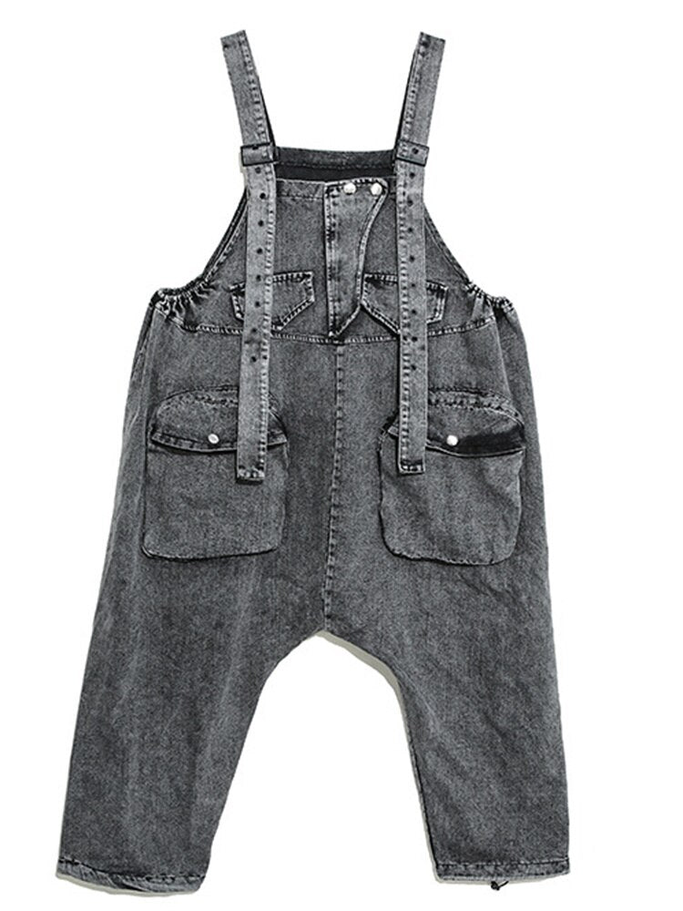 ๐ถ Trendy Maternity Denim Bib Jumpsuit โ Comfort Meets Style!