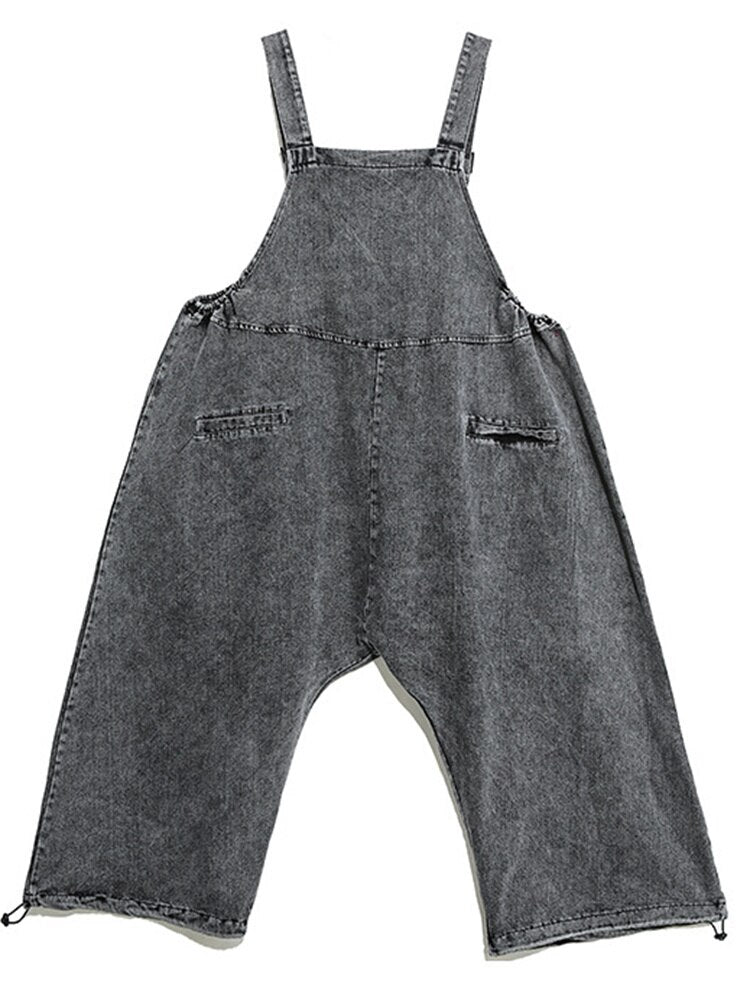 👶 Trendy Maternity Denim Bib Jumpsuit – Comfort Meets Style!